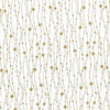 Christmas Fabric - Silver & Gold Glitter Stars on White - 100% Cotton Fabric