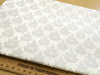 Christmas Fabric - Metallic Silver Sprig Leaf on Cream - Craft Fabric Material