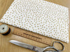 Christmas Fabric - Gold Metallic Stars on Cream - Cotton Fabric Material