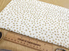 Christmas Fabric - Gold Metallic Stars on Cream - Cotton Fabric Material