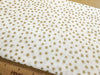 Christmas Fabric - Gold Metallic Stars on Cream - Cotton Fabric Material