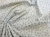 Christmas Fabric - Silver Metallic Stars on White - Cotton Fabric Material