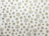 Christmas Fabric - Gold Snowflakes on Cream - Cotton Fabric