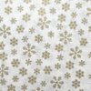Christmas Fabric - Gold Snowflakes on Cream - Cotton Fabric