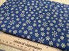 Christmas Fabric - Gold Snowflakes on Navy Blue - Cotton Fabric