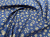Christmas Fabric - Gold Snowflakes on Navy Blue - Cotton Fabric
