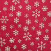 Christmas Fabric - Gold Snowflakes on Red - Cotton Fabric