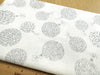 Christmas Fabric - Silver Glitter Baubles on White - Cotton Craft Fabric Material