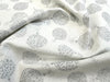 Christmas Fabric - Silver Glitter Baubles on White - Cotton Craft Fabric Material