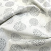 Christmas Fabric - Silver Glitter Baubles on White - Cotton Craft Fabric Material
