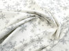 Christmas Fabric - Silver Glitter Snowflakes on White - Cotton Craft Fabric Material