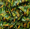 Cotton Poplin Fabric - Jungle Cats on Black