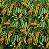 Cotton Poplin Fabric - Jungle Cats on Black