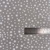 Christmas Fabric - White Stars Grey Background - Cotton Fabric