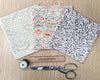 Fat Quarter Bundle - William Morris- Natural Beige - Bird floral Print Craft Fabric Material