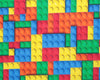 Digital Print Fabric - 3D Building Blocks Kids Toy Bricks Print Fabric - 100% Cotton