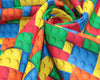 Digital Print Fabric - 3D Building Blocks Kids Toy Bricks Print Fabric - 100% Cotton