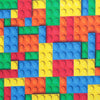 Digital Print Fabric - 3D Building Blocks Kids Toy Bricks Print Fabric - 100% Cotton