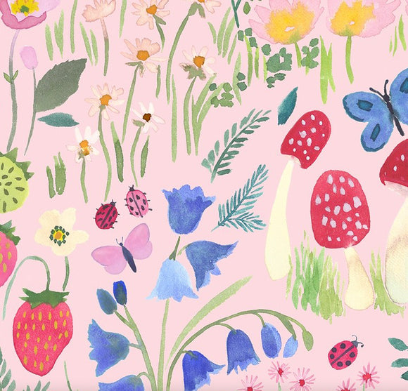 Lewis & Irene Quilting Fabric - 'Secret Garden' - Petal