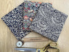 Fat Quarter Bundle - William Morris- Navy Blue- Bird floral Print Craft Fabric Material