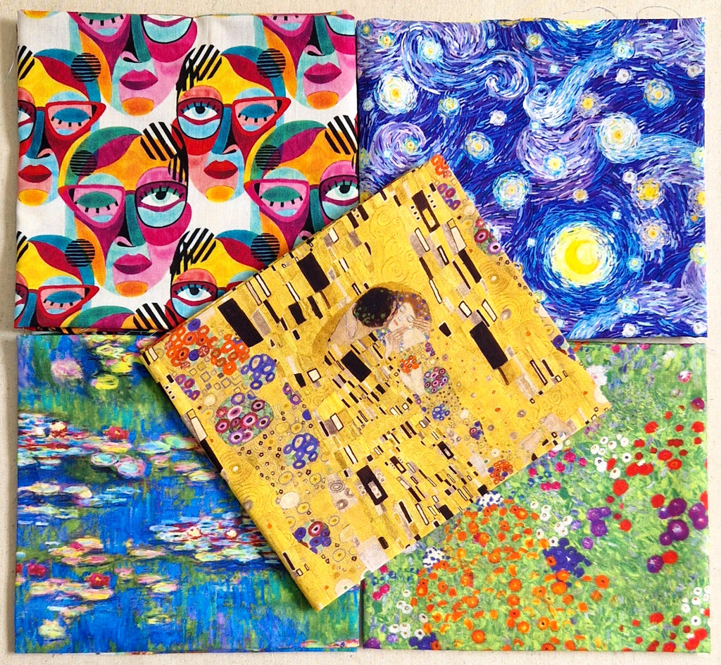 Fat Quarter Bundle - Artist Impressionist Abstract Print Mix