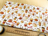Cotton Fabric - Coffee Cups Cafe Print - Craft Fabric Material