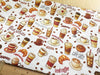Cotton Fabric - Coffee Cups Cafe Print - Craft Fabric Material