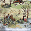 Tapestry Fabric Hunting Scene - Luxury Upholstery Material