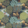 Tapestry Fabric - William Morris The Brook Navy Blue - Upholstery Fabric Material