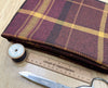 Upholstery Fabric Grampian Faux Wool Red & Ochre Tartan Check Curtain Fabric