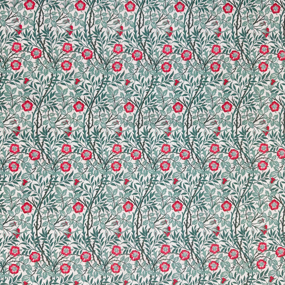 Craft Fabric - William Morris Sweet Briar Azure - Quality Polycotton Fabric