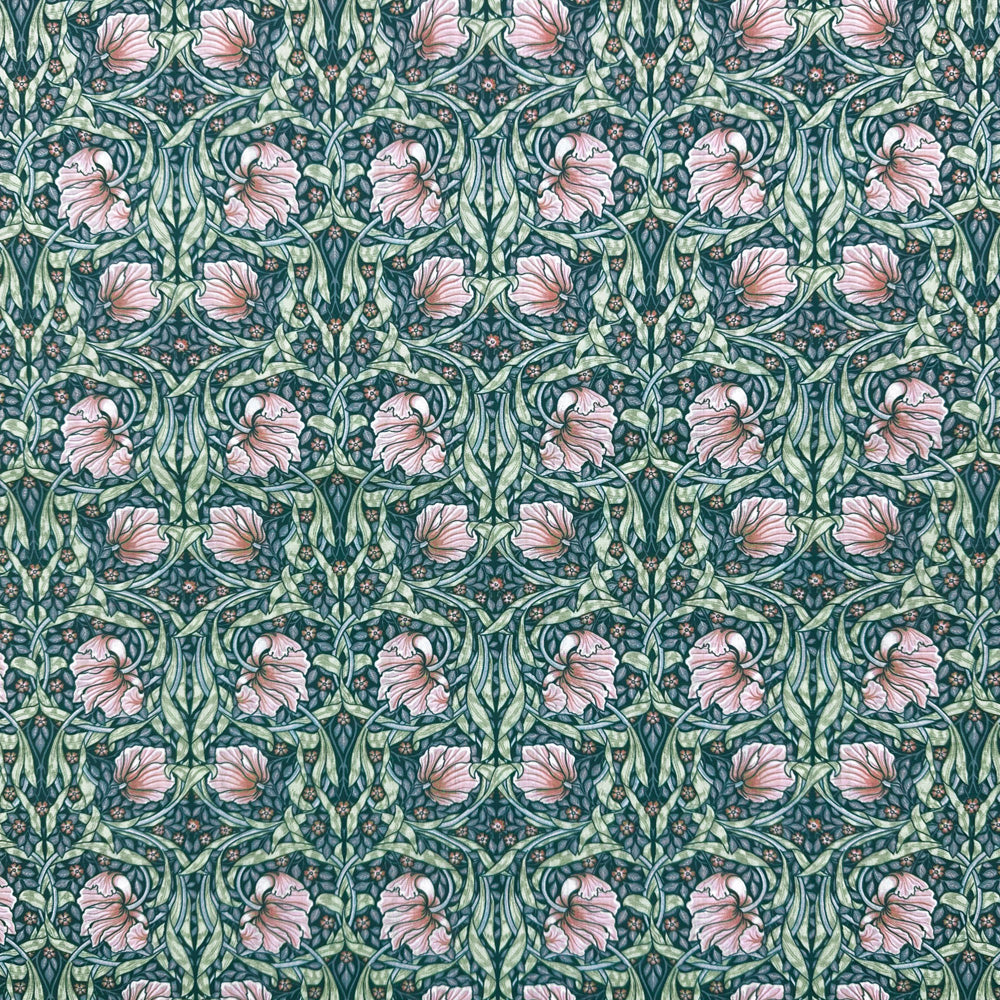 Craft Fabric - William Morris Pimpernel Salmon - Quality Polycotton Fabric
