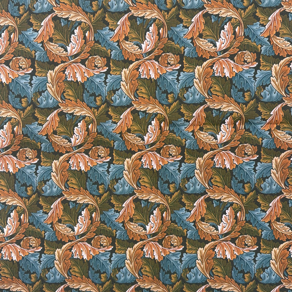 Craft Fabric - William Morris Acanthus Azure - Quality Polycotton Fabric