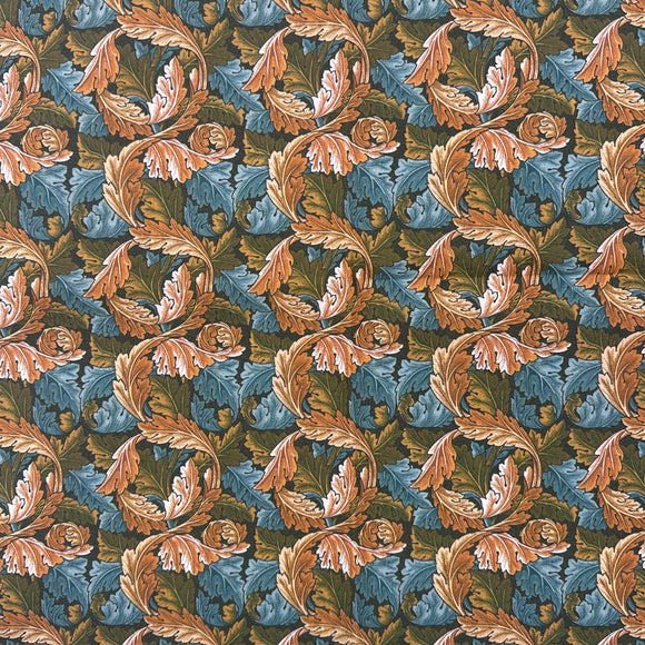 Craft Fabric - William Morris Acanthus Azure - Quality Polycotton Fabric