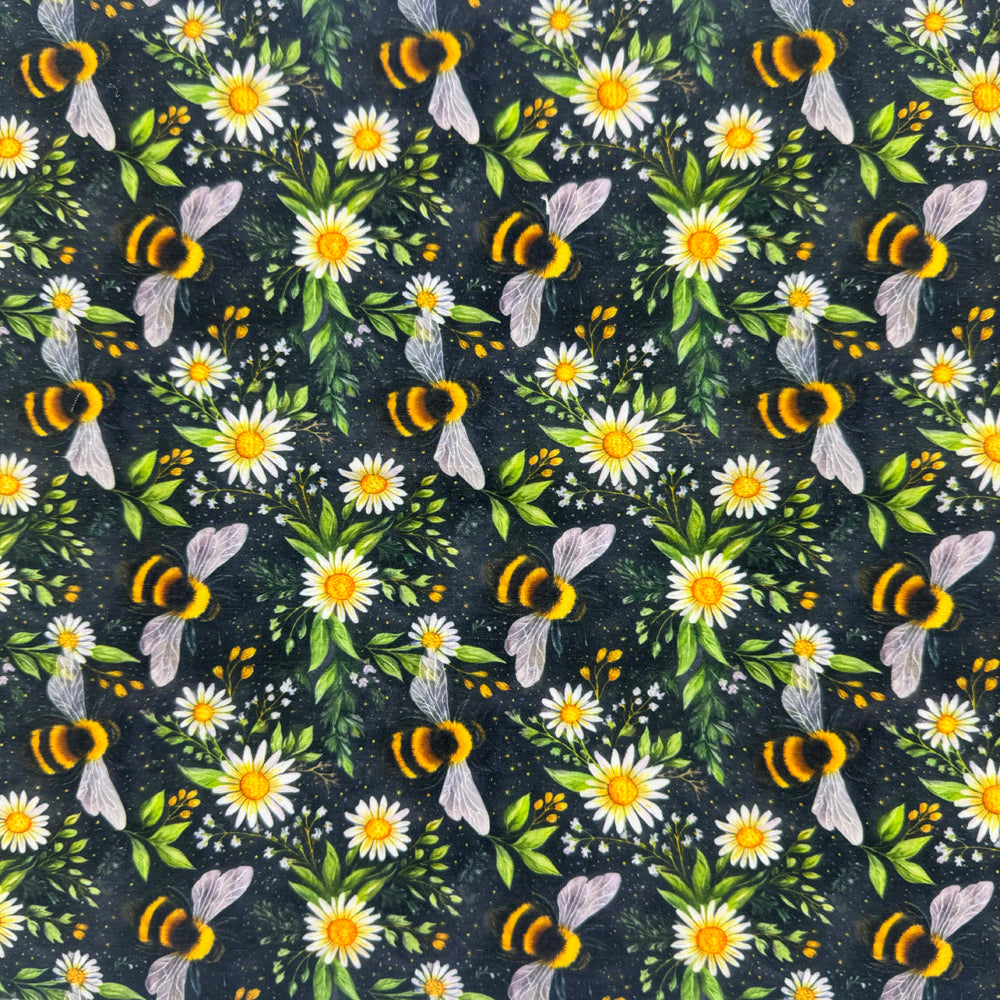 Craft Fabric - Bizzy Bees - Quality Polycotton Fabric Material