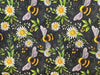 Craft Fabric - Bizzy Bees - Quality Polycotton Fabric Material