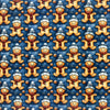 Christmas Fabric - Gingerbread Joy on Navy Blue - Quality Polycotton Fabric Material