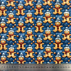 Christmas Fabric - Gingerbread Joy on Navy Blue - Quality Polycotton Fabric Material