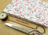 Pretty Watercolour Sweetpeas Floral Fabric - Cotton Craft Fabric Material