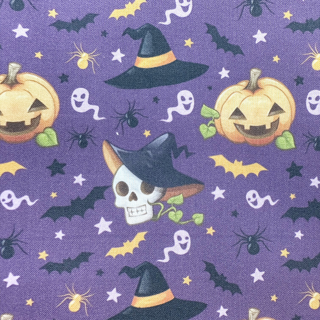 Rose & Hubble Digital Halloween Cotton Prints - Witches Hats & Pumpkins