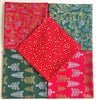 Fat Quarter Bundle - Red & Green Trees Stars & Snowflakes Christmas Mix Bunting Craft Fabric