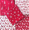 Christmas Fat Quarter Bundle - Red Christmas Stars Reindeers Stags Snowflakes Fabric