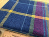 Upholstery Fabric Grampian Faux Wool Pink & Navy Blue Tartan Check Curtain Fabric