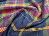 Upholstery Fabric Grampian Faux Wool Pink & Navy Blue Tartan Check Curtain Fabric