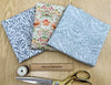 Fat Quarter Bundle - William Morris- Silver Grey - Bird floral Print Craft Fabric Material