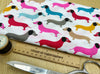 Polycotton Fabric - Sausage Dogs Dachshund Puppy Print - Craft Fabric Material Metre
