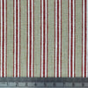 Regency Ticking Stripe Fabric - Natural & Red - Linen Look Upholstery Craft Fabric Material