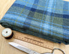 Upholstery Fabric Grampian Faux Wool Blue & Green Tartan Check Curtain Fabric