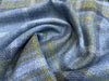 Upholstery Fabric Grampian Faux Wool Blue & Green Tartan Check Curtain Fabric