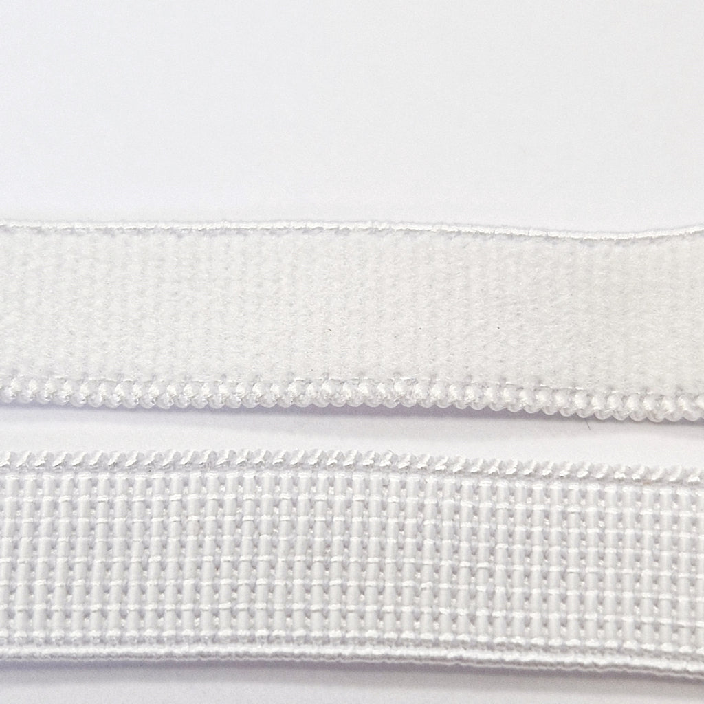 10mm - 11mm Wide Plush Back Elastic - Lingerie Underwear Bra Strap - Black - White - Navy